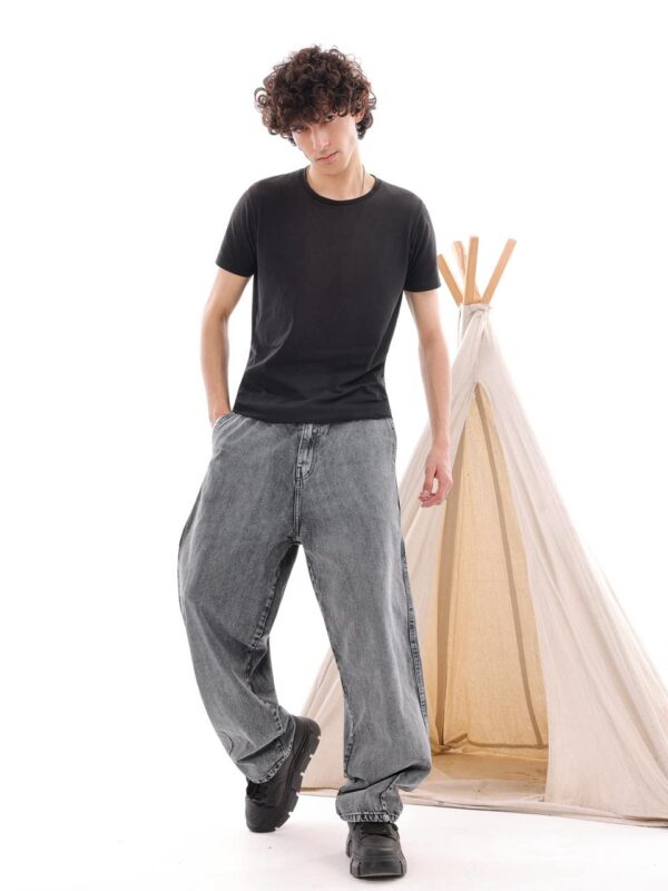 BALLON DENIM IN GRAY IN BLACK